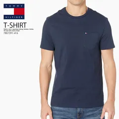 TOMMY HILFIGER トミー ヒルフィガー TOMMY ADAPTIVE HEATHERED POCKET TEE (ADAPTIVE TOMMY SHORT SLEEVE CREW TEE)トップス Tシャツ 半袖 ネイビー 78D7291-416