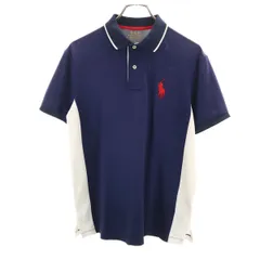 POLO RALPH LAUREN ポロラルフローレン 半袖 ポロシャツ M ネイビー系 メンズ 古着