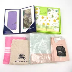 バーバリー/クレージュ他 ハンドタオル・布きん 6点セット ギフト ブランド まとめて 大量 レディース 【中古】