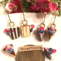 【選べる】断面を楽しむチョコケーキピアス