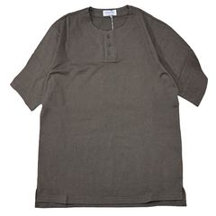 SPINNER BAIT ヘンリーネックT  [オーガニック天竺 トップ杢 ]   オリーブ杢  40 SALE 60%OFF!!   スピナーベイト  Tシャツ 国産