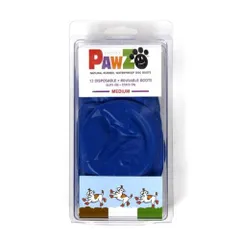 【新品・5営業日で発送】正規輸入品 アメリカ Pawz Dog Boots社製 ポウズ ラバー・ドッグ・ブーツ MEDIUM ブルー PZ3 (4925bt)