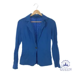 【訳アリ】A|X ARMANI EXCHANGE アルマーニエクスチェンジ ジャケット アウター テーラードジャケット 長袖 シングルボタン レディース ブルー S 901-14945 送料無料 古着