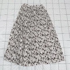 ◇ Θ SENSE OF PLACE by URBAN RESEARCH 花柄 ロング丈 プリーツ スカート サイズF ブラウン系 レディース E  【1508260056649】