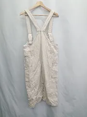 ◇ Θ Kastane カスタネ 無地 ロング丈 ジャンパー サロペット スカート サイズF ベージュ系 レディース E  【1505130002560】