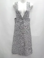 ◇ ZARA ザラ ツイード調 ロング ジャンパースカート サイズEUR S USA S MEX 26 ホワイト ブラック レディース P  【1406180035907】