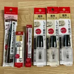 キスミーフェルム 6点セット　アイブロウコート 3点　プルーフシャイニールージュ〈口紅〉08 ベージュ系　リップライナー 04 ブライトレッド　スムースフィットアイライナーEX 02 ブラウンのサムネイル