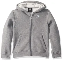 [ナイキ] ジュニア YTH クラブ フルジップパーカー カーボンヘザー/スモークグレー/(ホワイト) BV3699 091 150 [カーボンヘザー/スモークグレー/ホワイト] [150]
