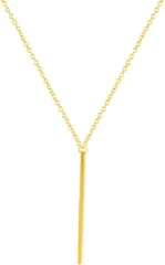 AREUM ネックレス Y字 ロングネックレス レディース スティック 人気 ジュエリー ペンダント 長め おしゃれ シンプル(ゴールド)