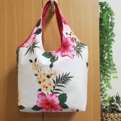 【新作】　ハイビスカス⭐ショルダー⭐トートバッグ