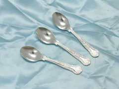 シェフィールド製シェル型デザートスプーン6本ケース付き中古ステンレスクロムメッキ シェフィールド製シェル型デザートスプーン6本ケース付き中古