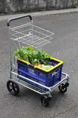 未使用品】Clax Mobil Trolley 折り畳みコンテナ付き2段台車 - メルカリ