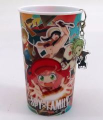 [중고] 머그컵・탕만 로이드 포저 글라스＆스트로 마커 부착 드링크 홀더 [극장판 SPY×FAMILY CODE: White] 극장 음식점 한정