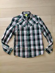 adidas アディダス チェックシャツ M