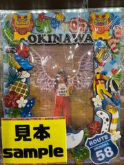 沖縄 OKINAWA木製フォトフレーム（小）海 ブルー