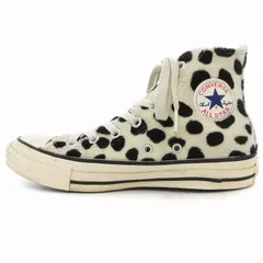コンバース CONVERSE ALL STAR ハイカットスニーカー ダルメシアンファー 23cm オフホワイト 黒 ブラック 1SD182 /OU