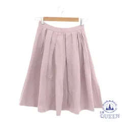 ☆美品☆ Apuweiser-riche アプワイザーリッシェ スカート ひざ丈スカート プリーツ フレア レース レディース ライトヴァイオレット 1 901-7660 送料無料 古着