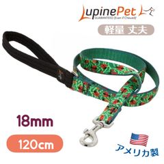 【ビートルマニア柄】18mm幅　120cmリード　アメリカ製　軽量　登山用で丈夫　LUPINE 　中型犬　大型犬　リタイア　製造終了デザイン