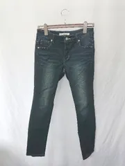 ◇ Θ EDWIN エドウィン コットン　デニム スキニー　パンツ サイズM ダークブルー レディース E  【1410230027330】