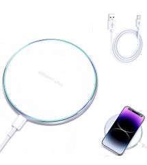 ★ワイヤレス充電器 Qi認証 無線充電器 最大15W出力 USB Type-Cポート ワイヤレス 充電 置く だけ 充電 i-Phone
