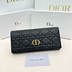【Dior ディオール】新品 ブラックカーフスキンレディース長財布「CD」ロゴ