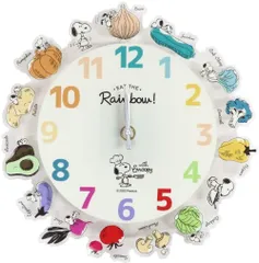 マリモクラフト スヌーピー ウォールクロック アクリル 壁掛け時計 野菜 ピーナッツ SPY-761