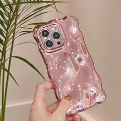 【特価商品】UEEBAI iPhone 11 6.1 inch 用 ケース ウェーブデザイン スマホカバー 可愛い おしゃれケース カラフルケース TPUカバー カーリーウェーブケース 軽量 薄型 グリッター 光沢カバー 耐衝撃iphoneケース 人気ipho