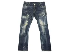 DSQUARED2 ディースクエアード ダメージデニムパンツ ジーンズ S71LB0266 S30342 ブルー サイズ48 美品 中古 4c074732