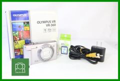【動作保証・点検済】良品■到着後即使える■OLYMPUS VR-360 ｼﾙﾊﾞｰ■バッテリー・チャージャー・4GB SDカード・箱付■AB290