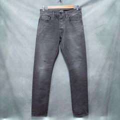 PRPS NOIR ピーアールピーエス ノアール ユーズド ダメージ加工 スリムストレート デニムパンツ size.W30 グレー Made in JAPAN 日本製