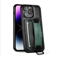 iPhoneスマホケース PU 厚手のレザー ブラック カード収納 耐衝撃 丈夫 シンプル オシャレ 大人 高級感 高品質 デザイン 携帯カバー レザーバンド 落下防止 iPhone14 iPhone13 iPhone12 iPhone11 送料無料