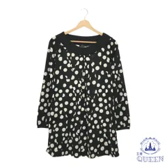 ☆美品☆ COMME CA ISM コムサイズム トップス チュニック ボートネック カジュアル おしゃれ きれいめ 長袖 レディース ドット F 901-12202 送料無料 古着