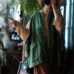 千愛の森 手作りハンドメイド藍染古布大魚個性スカート