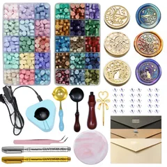 【数量限定】DIY シーリングスタンプ シーリングスタンプ 初心者セット シーリングスタンプ 招待状 30色 ギフト 剥せる レターヘッド スプーン 装飾 シーリングワックス 説明書付き(30色 シーリングワックス用の電気炉オーブンを装備 m) 電気仕様
