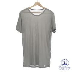 ☆美品☆ UNIQLO ユニクロ Tシャツ トップス 半袖 クルーネック ヒートテック カジュアル シンプル 無地 おしゃれ レディース グレー M 901-7260 送料無料 古着