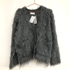 未使用 タグ付き SLOBE IENA スローブ イエナ ジャギーニットカーディガン フリーサイズ グレー 25i菊E