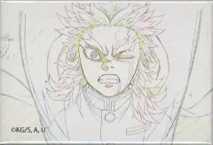 【中古】バッジ・ピンズ 煉獄杏寿郎(正面/片目閉じ/食いしばり/中央) 「劇場版 鬼滅の刃 無限列車編 最終上映記念 ufotable劇場物販第三弾 原画コレクションスクエアランダム缶バッジB」