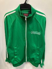 ◆Nintendo 任天堂 トラックジャケット 緑 1UPキノコ XSサイズ アウター ジャージ 中古◆12492★