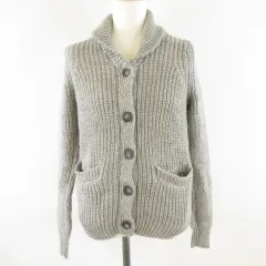 FLAG by maomade カーディガン ニット セーター 長袖 グレー M *E260