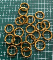 （20個セット）真鍮 (鋳物) 丸カン　（円型かん）ゴールドブラス　真鍮