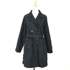 超SALE』アルマーニジーンズ/ARMANI JEANS★春秋向け/薄手トレンチコート【USA8/42/レディースL/黒/black】半裏/Coats/Jackets/Jumpers◆cBH373 #BUZZBERG