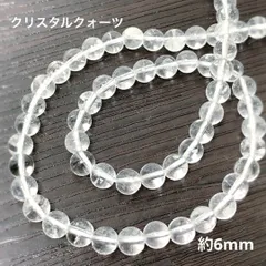 2/new！天然石◇クリスタルクォーツ　約6mm 1連