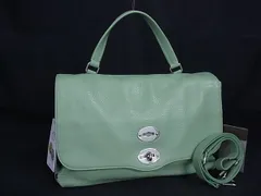 ■極美品■ ZANELLATO ザネラート ポスティーナ レザー 2WAY ハンドバッグ ショルダー 斜め掛けかばん レディース グリーン系 BN4791のサムネイル