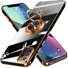 【迅速発送】Galaxy Note20 Ultra 用ケース リング付き SC-53A SCG06 用ケース メッキ加工 クリア TPU 耐衝撃 驚くほどの手触り 車載ホルダー対応 軽量 薄型 レンズ保護 マット感 人気 落下防止 ギャラクシーノート20ウルト