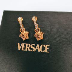 【新品未使用】VERSACE◆クリスタル ラ メドゥーサ フープ ピアス ヴェルサーチェ