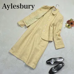 Aylesbury (アリスバーリー)イエローツイード セットアップ ジャケット+ノースリーブワンピース サイズ9号 Mサイズ