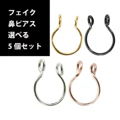 5個セット ボディピアス フェイク 鼻ピアス メンズ レディース ノーズリング
