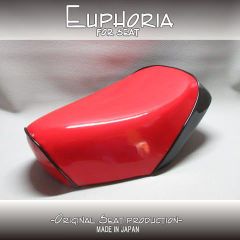□【JOG ジョグ 2JA 3CP 3XX ジョグスポーツ】カスタムシート　赤/黒　エナメル《Euphoria》張替え済!! MK39875