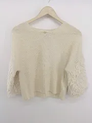 ◇ Another Edition アナザーエディション 七分袖 ニット セーター アイボリー レディース P  【中古】 【1210040005708】