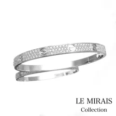 仕上済】カルティエ ラブブレス #20 新型 WG ダイヤ 20 K18WG メンズ  